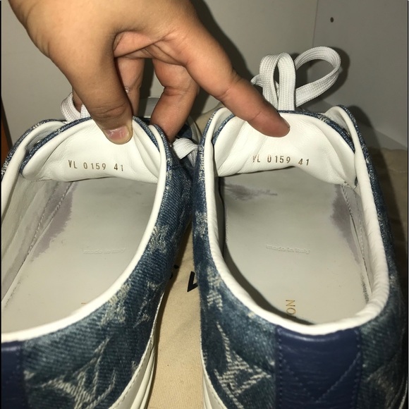 Authentic Louis Vuitton Monogram Denim Sneakers - Picture 8 of 10